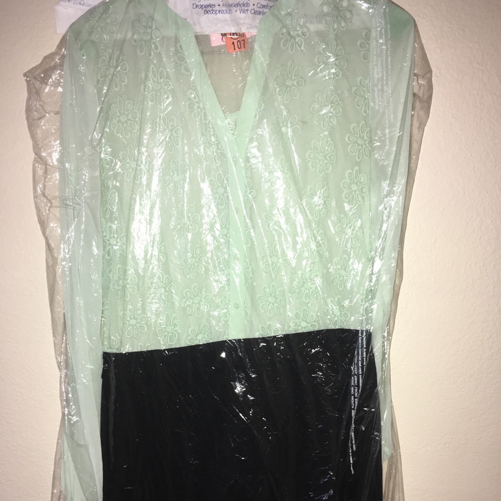 Cute mint green & black dress!